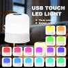 1PC LED Colorido Toque Luz Noturna de Cabeceira Plugado Lâmpadas de Cabeceira Lâmpadas de Mesa para Quarto de Escritório Decoração de Festival de Acampamento