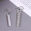 2PCS New Stainless Steel Mini Ruler With Keychain - Measuring Tool For Office And School Supplies (Anti-loss Measuring Ruler)