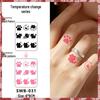 Temperature-Sensitive Succubus Finger Color-Changing Waterproof Tattoo Sticker - Cute Cartoon Design