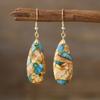 Bohemian Emperor Stone Water Drop Pendant Earrings European and American Popular Natural Stone Jewelry Wholesale