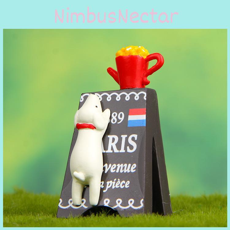 Resin Dog Crawl Billboards Ornament For Garden Scene Building And Photo Props