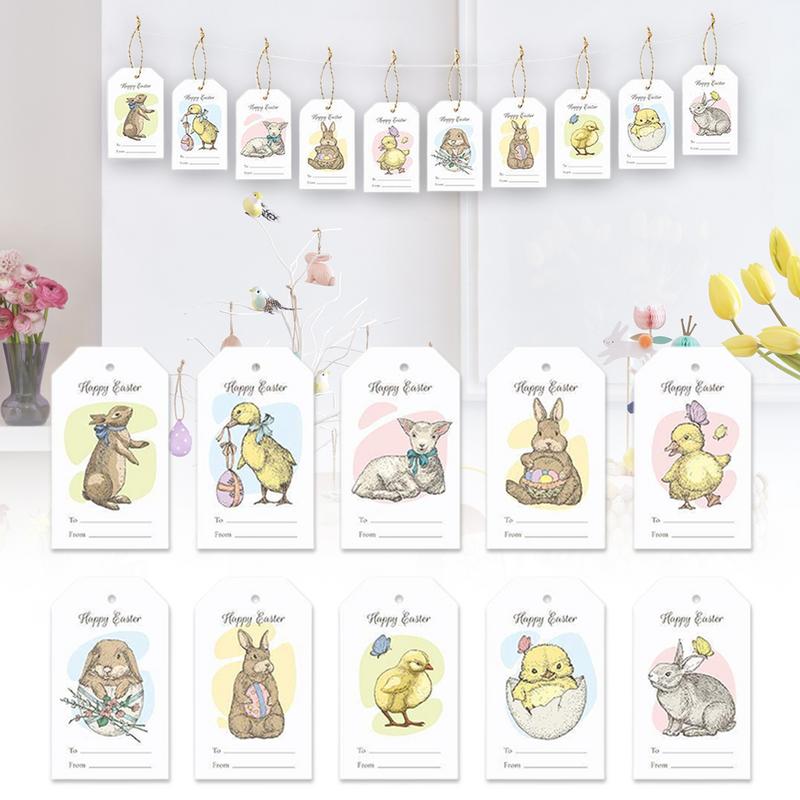 Happy Easter Banner 10 Pieces Easter Party Decorations Spring Banner Bunny Garland With Animal Theme Design Spring Party