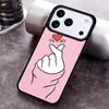 Hand Holding Moon Finger Heart Phone Case for iPhone 17 16 15 Pro Max Air 14 13 12 11 Plus Shockproof Cover