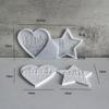 Heart Pentagram House Tree Pattern Hanging Plaque Silicone Mold Merry Chrismas Pendant Decoration Plaster Mould