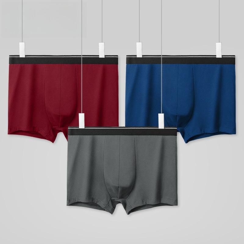 "Stollang Men's Pure Cotton Striped Boxers: Breathable & Comfortable Underwear for Middle-Aged & Elderly"