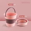 1Pc/Foldable Bucket Portable Household Plastic Foot Bath Basin with Side Handle Deep Bucket Foot Soaking Tub