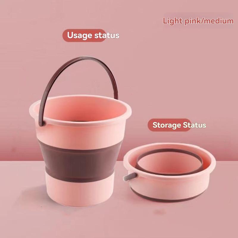 1Pc/Foldable Bucket Portable Household Plastic Foot Bath Basin with Side Handle Deep Bucket Foot Soaking Tub