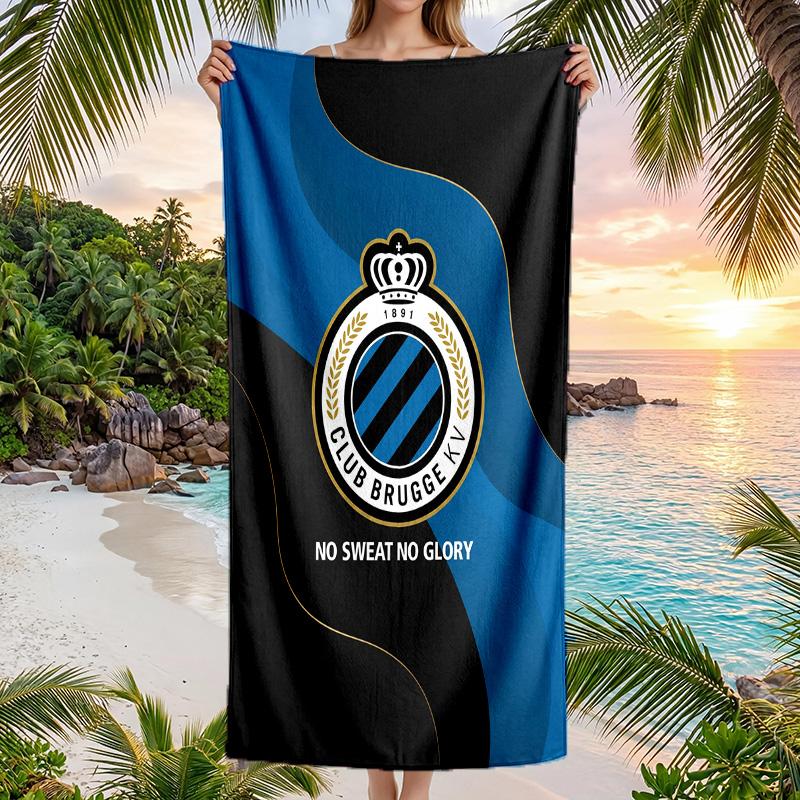 Club Brugge FC Print Quick Dry Beach Towel Microfiber Absorbent Portable Travel Swimming Towel