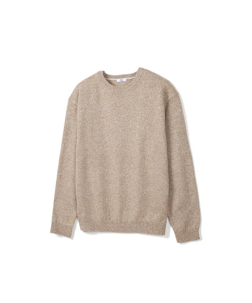 Notig Wool Blend Tweed Round Knit Beige_Okw2Swrl201I1 Beige/100