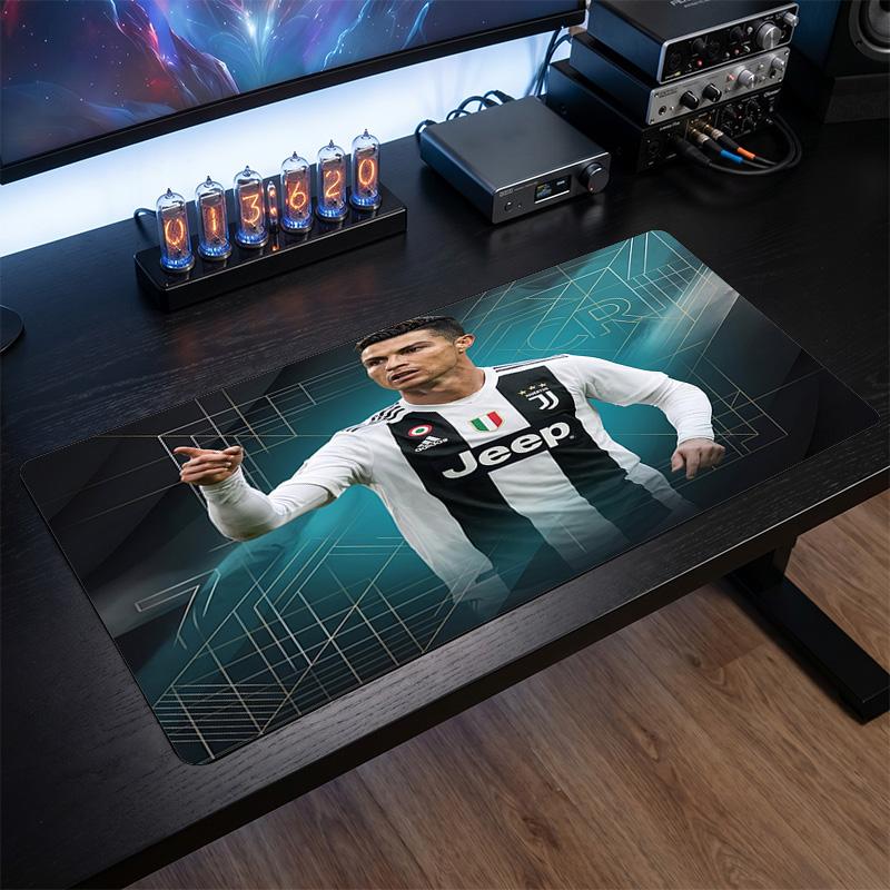 Tappetino Mouse Scudo Cristiano Ronaldo, Tappetino da Scrivania Esteso Antiscivolo in Gomma per Gaming Ufficio Laptop Regalo per Fan
