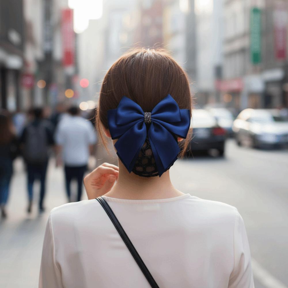 Multiple Colors Nurse Hairnet Hair Clip Elegant Headwear Net Bun Snood Spring Clip Vocational Work