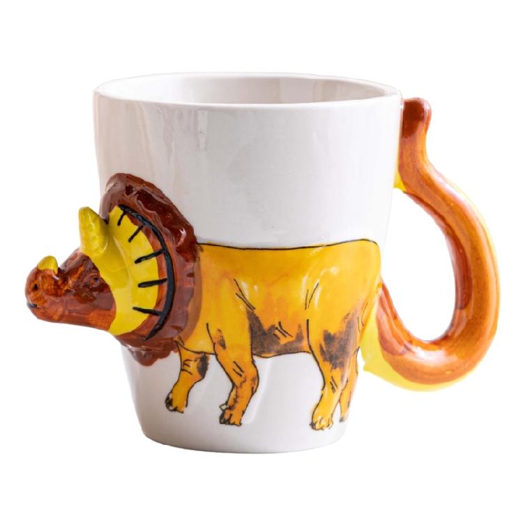 Delicate 3D Hand Painted Ceramic Mug Hand Painted Animal Ceramic Mug Convenient 3D Decoration for Kitchen and Cafe Use