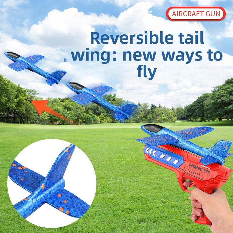 Foam Catapult Toy, Outdoor Light-up Hand-thrown Glider Interactive Toy