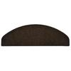 Self Adhesive Stair Treads 15 pcs 65 x 21 x 4 cm Dark Brown Semi Round Large
