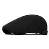 Cotton Adjustable Newsboy Caps Men Woman Casual Beret Flat Ivy Cap Soft Solid Color Driving Cabbie Hat Unisex Black Gray Hats