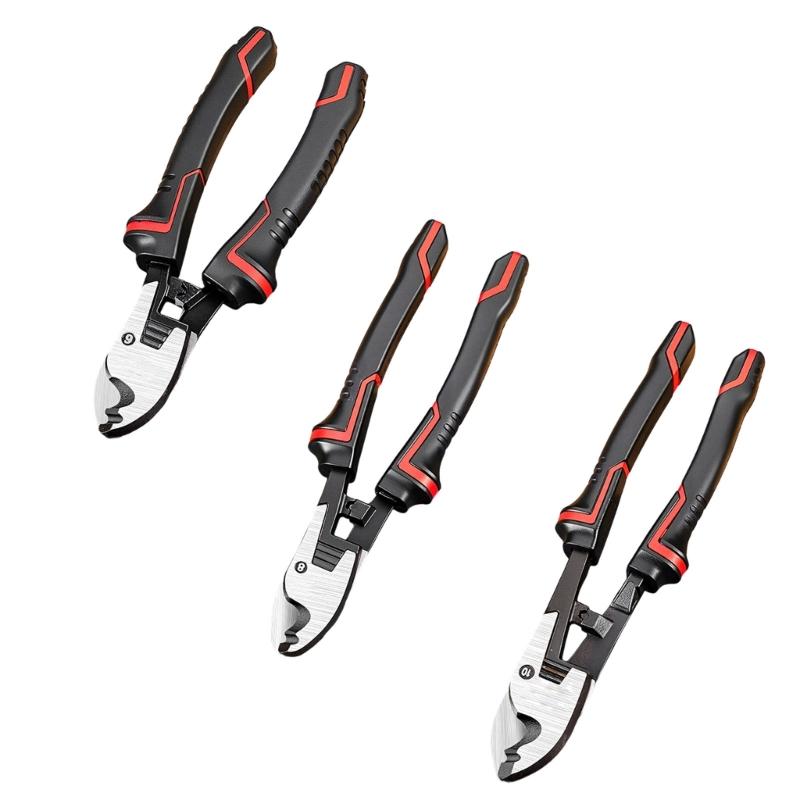 Ergonomic Heavy Duty Wire Cutter Suitable For Thick Copper Aluminum Cables Anti Fatigue Handle Durability Construction