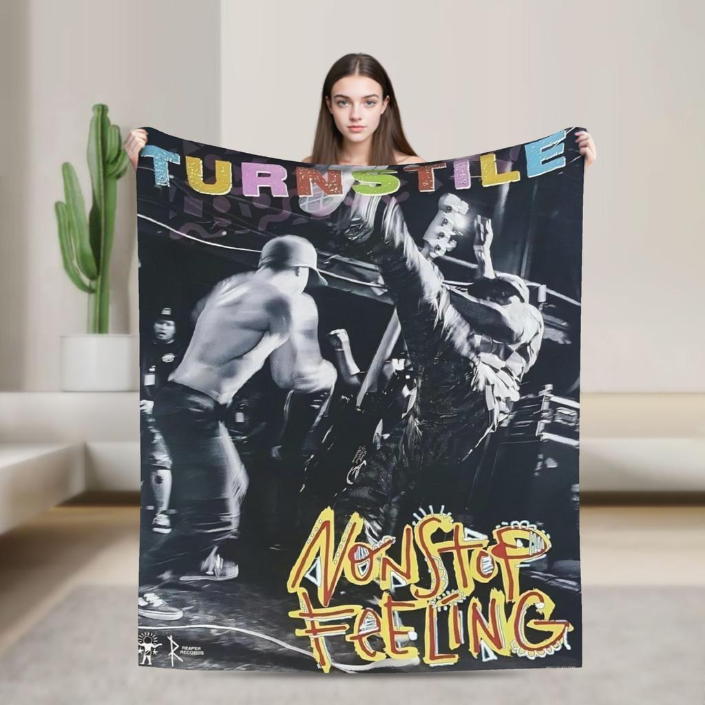 Turnstile Rockband Tourdecke Mehrere Größen Weiche Flauschige Plüsch Überwurfdecken für Couch Sofa und Bett