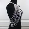 European And American Fashion New Models, Personalized Long Fringed Rhinestone Chest Chain, Nightclub Style Shiny Sexy Top Body Chain