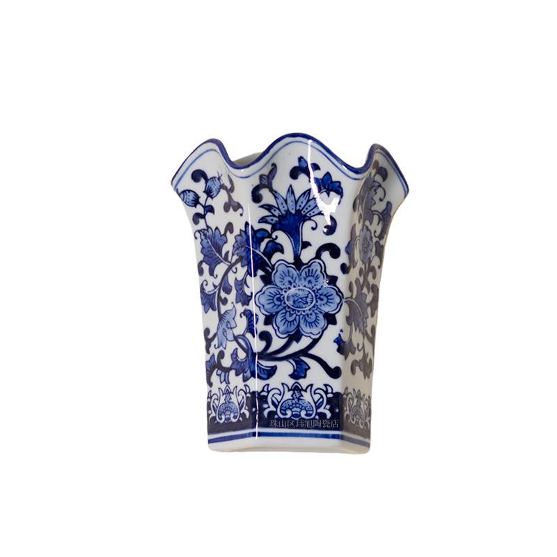 Modern Chinese Ceramic Wall Hanging Vase for Hallway or Hotel Corridor Decor