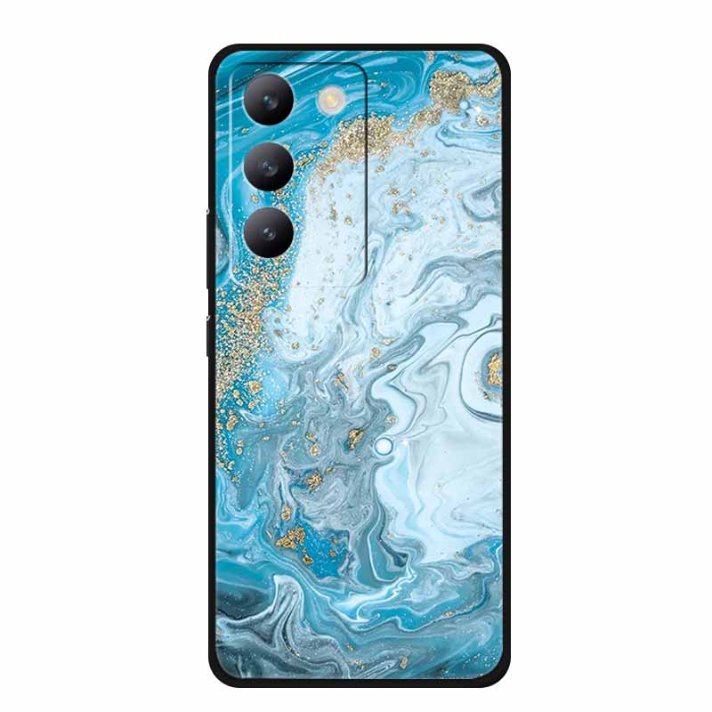 Für vivo V40 SE Hülle Luxus TPU Weiches Silikon Handy Rückabdeckung für vivo V40 SE 5G Schutz Stoßfest Blumen Mädchen Niedlich Hülle