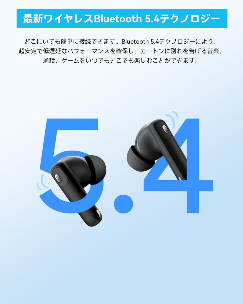 Blackview AirBuds 12 Wireless Earbuds with Active Noise LED 10mm Titanium Coated Bluetooth Touch Up To 6 Hours Continuous 5 Music IPX7 Automatic