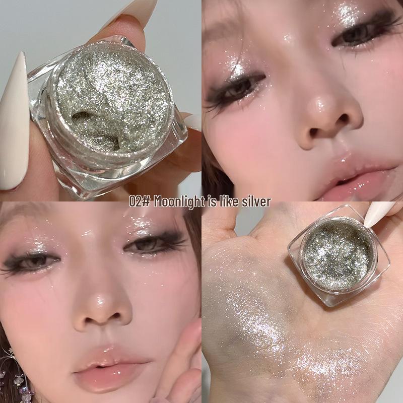 Jelly Liquid Single-Color Eyeshadow: Burst Flash Highlight, Super Flash Pearl Glitter