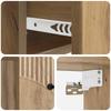 Wall Mounted Nightstand Artisan Oak Finish 34.5 X 33 X 20 Cm