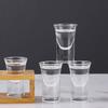 Golden Edged Small Wine Glass Luxury Vodka Glass Thick Bottom Baijiu Cup Transparent Drinkware Whiskey Glass Drinking Glasses