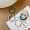 Round Acetic Acid Finger Ring Plastic Korean Style Accessories Vintage Finger Ring  Lady