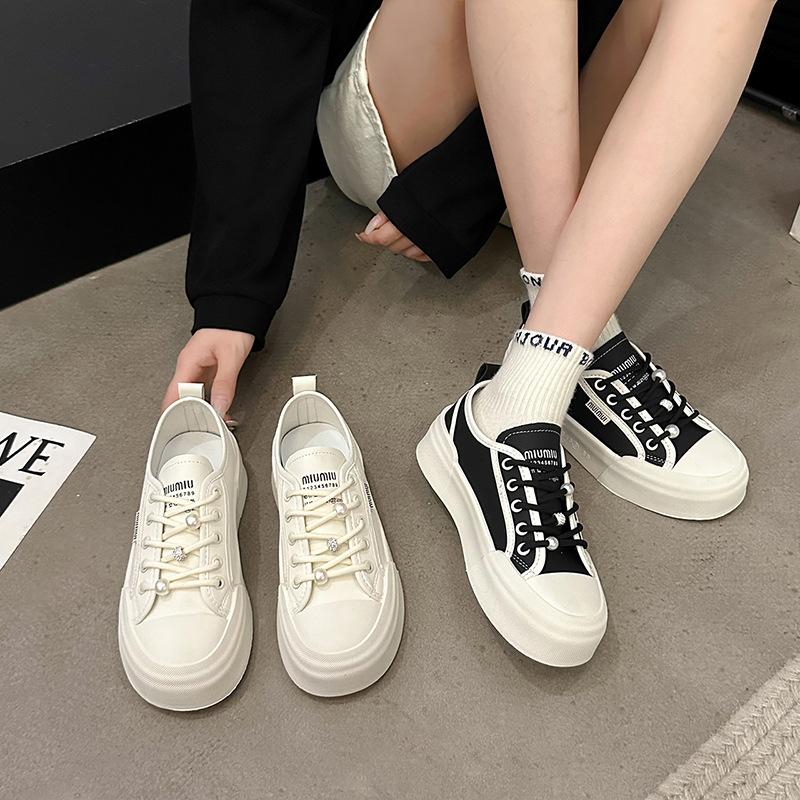 Platform white shoes women's spring and autumn 2025 new Xiaoxiangfeng versatile board shoes lightweight casual sports espadrilles