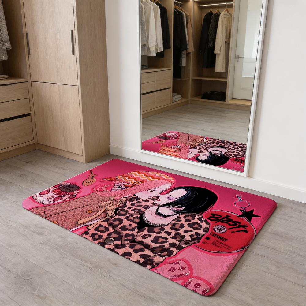 

Anime Vintage N-Nana Floor Mat Flannel Door Mat Non-Slip Absorbent Washable Indoor Home Rug 40x60cm