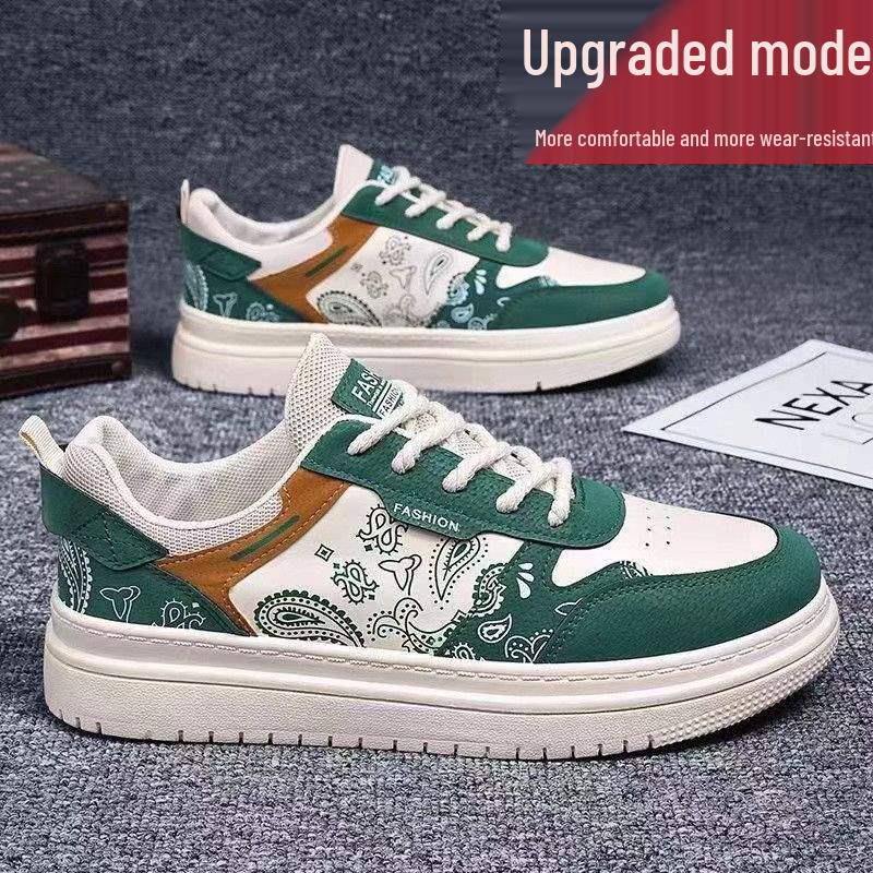 Adidași sport respirabili pentru bărbați, Primăvară/Vară 2025: Pantofi casual versatili în culori la modă alb și negru pentru studenți