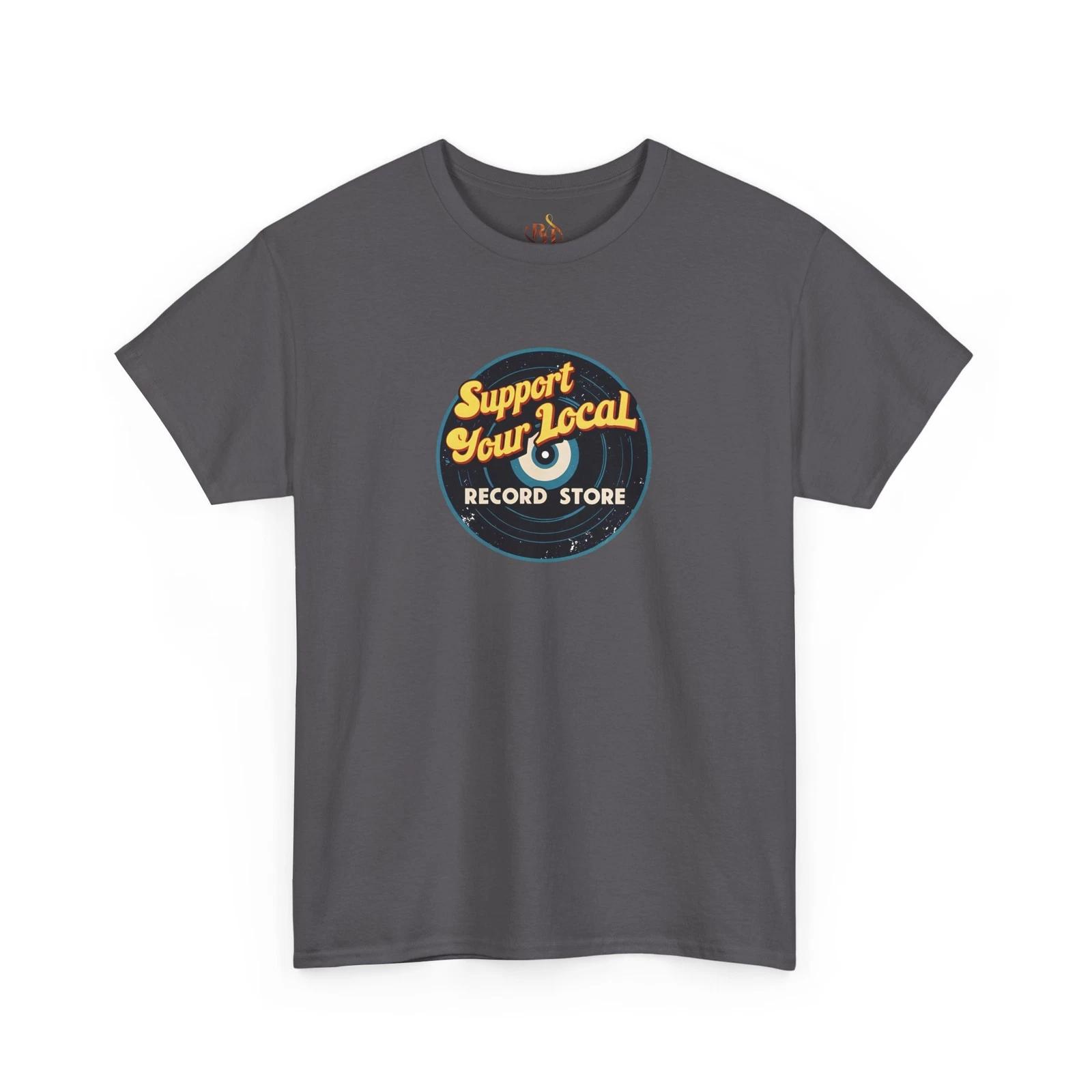 Support Your Local Record Store Tee - Music Lover Unisex T-Shirt, Retro Vintage 2XL