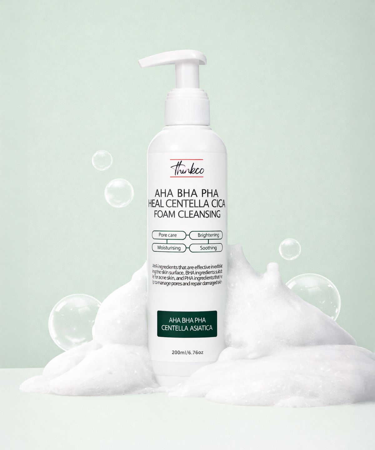 AHA BHA PHA Healing Centella Cica Foam Cleansing 200ml