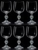 Bohemian Glass "Claudia" Wine Glasses, Set of 6, 40149-230-6, Dishwasher Safe, Crystallex