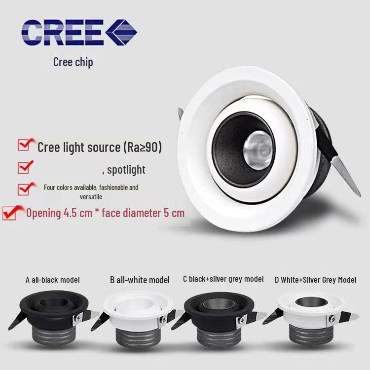 Mini LED Recessed Spotlight for Jewelry/Wine Display, 3cm-4cm Opening, Bullseye/Starry Sky Design