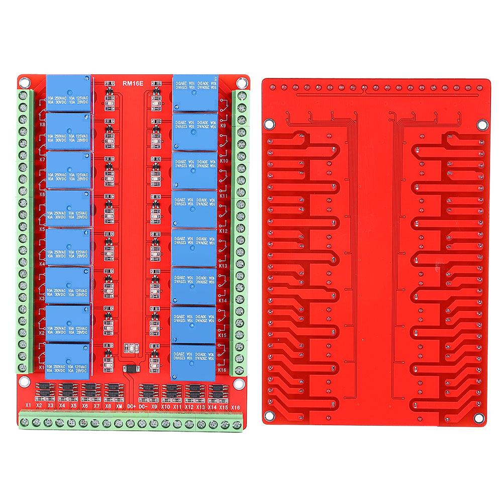 Isolert Type 16-kanals Relémodul Grensesnittkort HøyLavnivå Trigger (DC 24V)