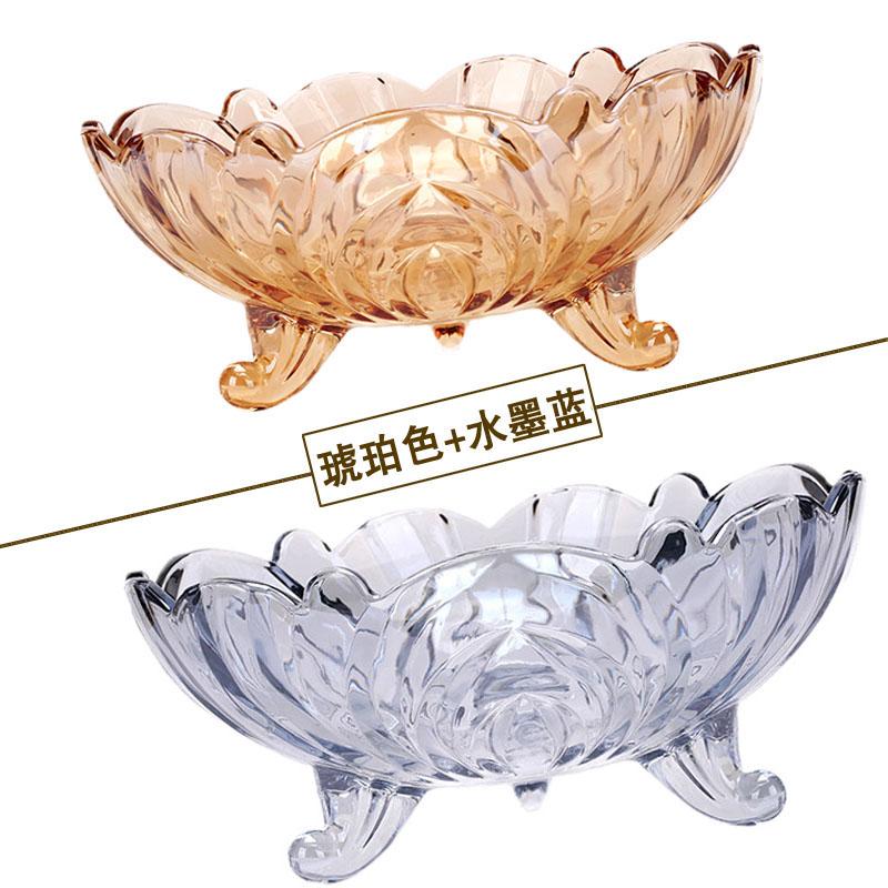 Moderne kreative Kristallglas-Fruchtschale für Zuhause, Süßigkeiten, Trockenfrüchte, Salatschüssel, Wohnzimmer Couchtisch Dekoration Aufbewahrung