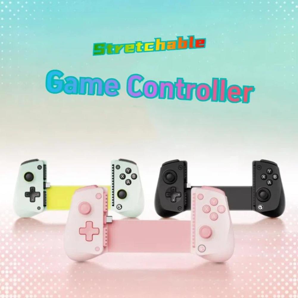 Zatahovací herní ovladač, Kompatibilní se systémy iOS a Android, Rozhraní Type-C, Protiskluzový design, Příslušenství pro mobilní hraní