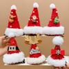 Cartoon Cute Red Christmas Hat Hair Clip Santa Claus Cosplay Hairpin Festival Photograph Props Hair Accessories Headwear Gift