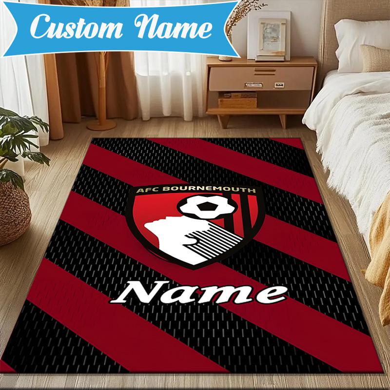 Custom Name AFC Football Crest Rug Game Carpet, Floor Mat for Bedroom Living Room Entryway Rug, Home Decor Idea Gift for Christmas Birthday