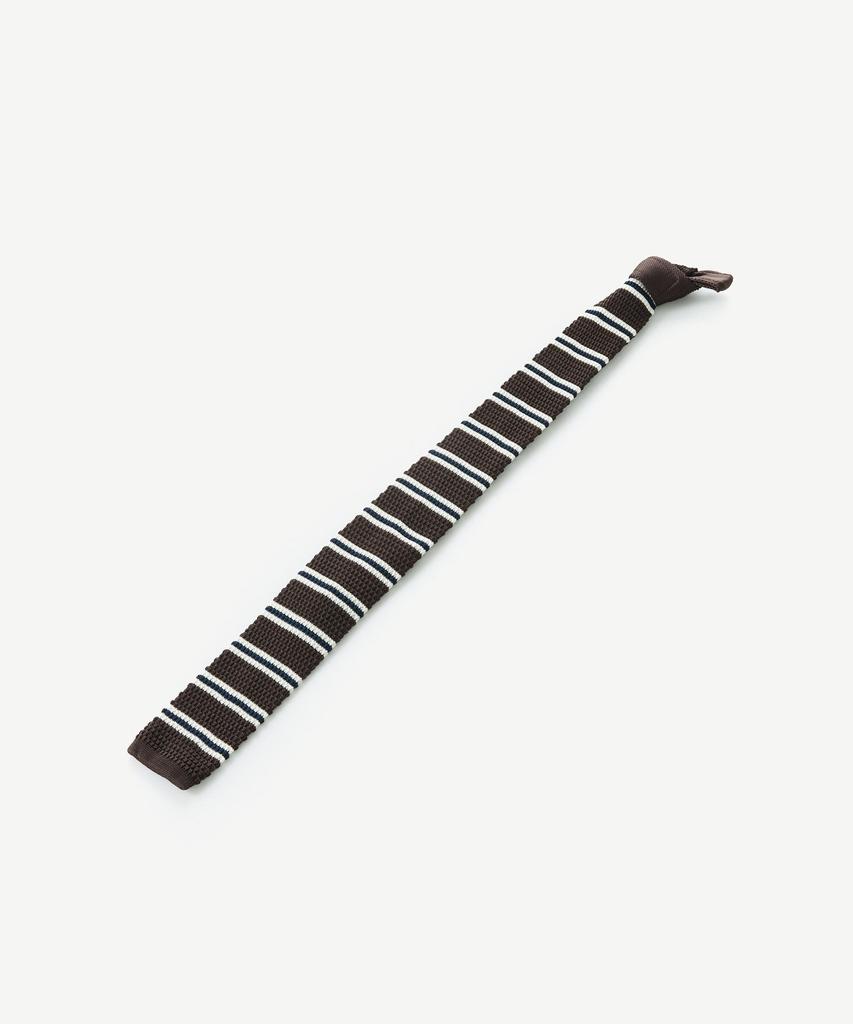 STCO Codigallery Double-Stripe Knit Tie Brown_Cntwz15Bth