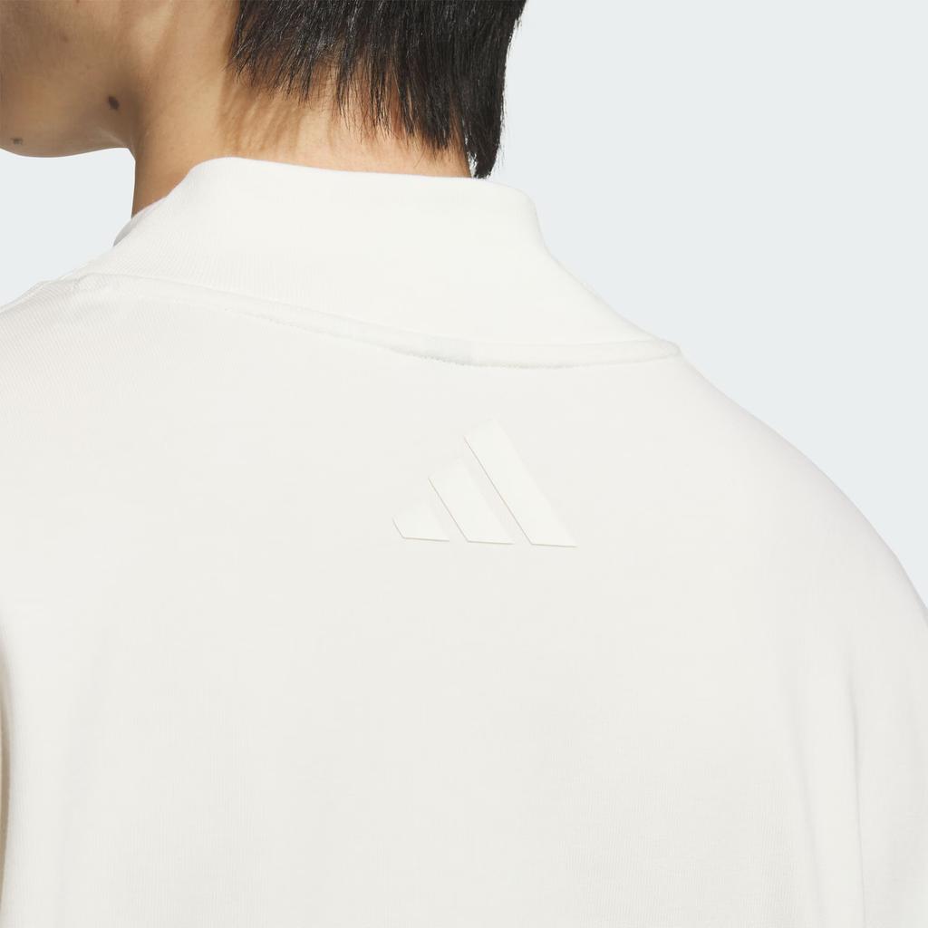 Adidas Lounge Long Sleeve Loose Fit Round Neck Fashion Soft Long Sleeve T-Shirt Men Tops Han-Jade-White JL6066