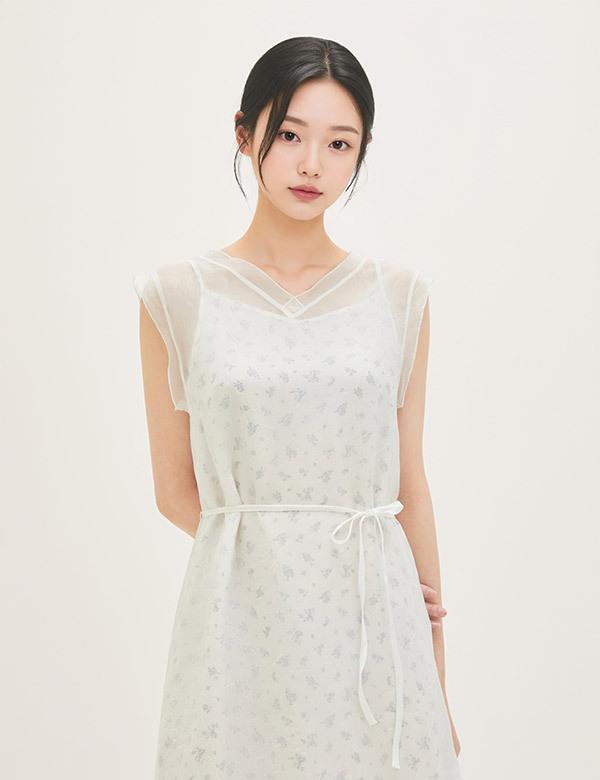 Roem See-Through Layered Long Dress Rmowg25R13