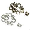 20 Pieces Brass Metal Adjustable Filigree Rings Findings with Glue