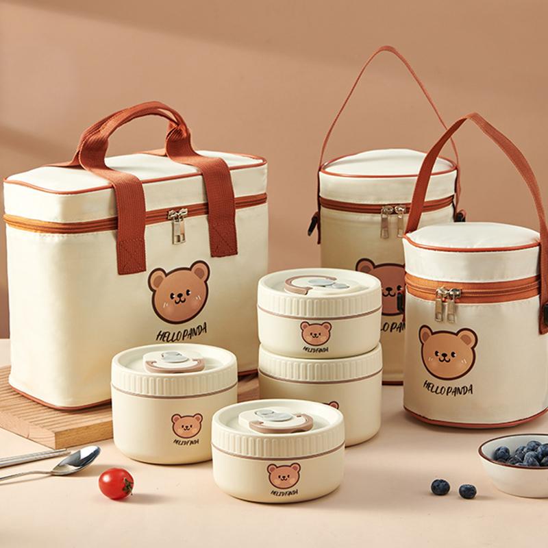 Portable Thermal Lunch Box Insulated 316 Stainless Steel Leak Proof Microwave Safe Bento Box for Salad And Food Storage