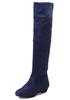 Plus Size Extra Long Over-the-Knee Flat Heel Boots for Women - Autumn/Winter Style