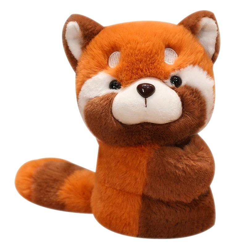 Carino Peluche Panda Rosso Braccialetto Schiaffo Procione Braccialetto da Polso Giocattolo Souvenir dello Zoo Bambola di Peluche