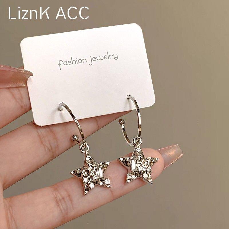 

Y2g Millennium Sexy XINGX Earrings Accessible Luxury Niche Earrings Female Stylish Classy Five-Pointed Star Ear Ring Ear Rings Silver