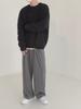 Men's Korean Style Round Neck Solid Color Sweater - High-End & Trendy Autumn/Winter Casual Pullover